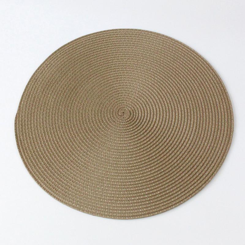 Rundes, gewebtes, rutschfestes Tischset, Untersetzer, Café-Tasse, Esstischmatte, nordisches Küchenzubehör, Servietten, Geschirr, Wohnkultur