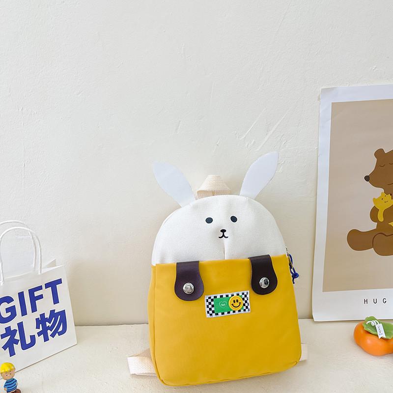 Stylish And Fun Cartoon Bunny Childrens Backpack Lightweight Mini Bag For School Use жёлтый