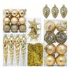 44pcs Shatterproof Electroplated Hanging Balls Christmas Tree Ornaments New Year Decoration