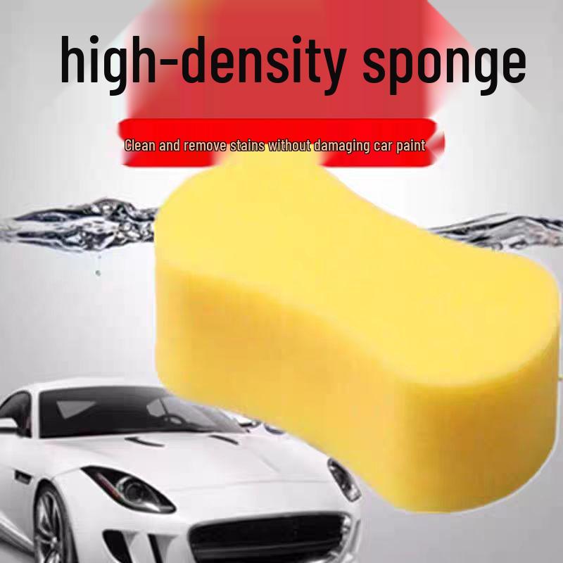 Extra-Large High-Density Car Wash Sponge with Strong Stain Removal and Thick 8-Corner Design 20x10x5 cm