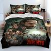 Horror TV The Walking Dead Lincoln Piumone Set Biancheria da Letto, Copripiumino Set Letto Coperta Federa, Set Biancheria da Letto Matrimoniale Queen Size