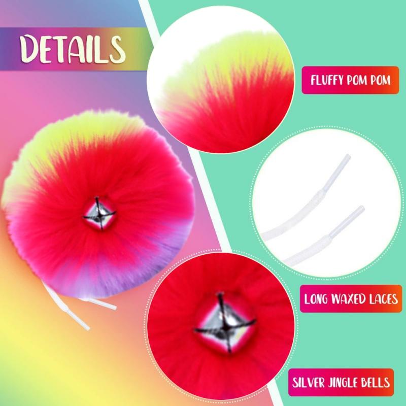 Roller Skate Pom Poms Fluffy  for Quad Roller Skate for Kids Women Girls