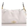Coach Faye 26 Logo Kordelzug Magnetverschluss Leder Wolken Tasche Damen Handtaschen Kreideweiß CV529-IMCHK