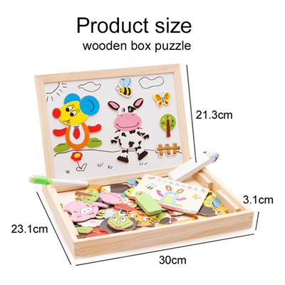 Kinder Puzzle Schreiben Magnetisches Zeichenbrett Spielzeug Papier / Holz Eltern-Kind-Lernen Früherziehung Interaktives Spielzeug TMZ
