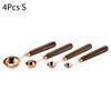 4/8Pcs Wooden Handle Stainless Steel Measuring Cups Spoons Baking Tools Coffee Measuring Spoon Set Bartending Scale Accessories