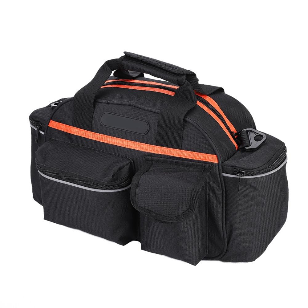 Polyester Bike Trunk Bag Adjustable Straps Bike Rear Seat Bag  Long‑distance Riding