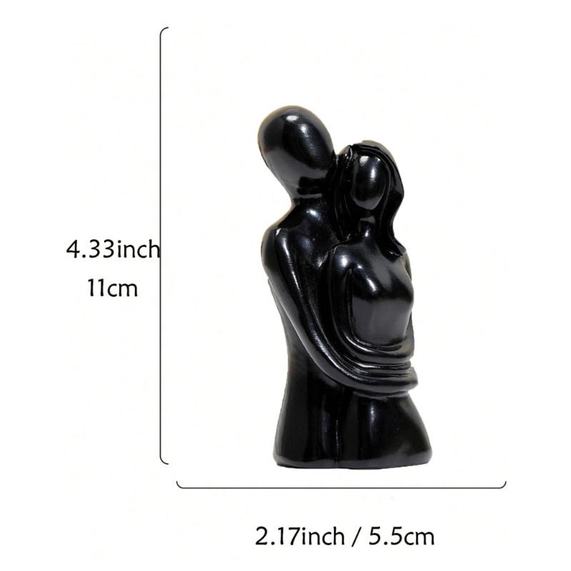 Modern Abstract Sculptures Resin Kissings Lover Figurines Statue Centerpieces for Living Room Office Home Decorations