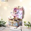 1pc, 2D, Flat, Rotating, Acrylic, Music Box Dancing Angel, Ballerina, Colorful, Desktop Decoration, Home Furnishings