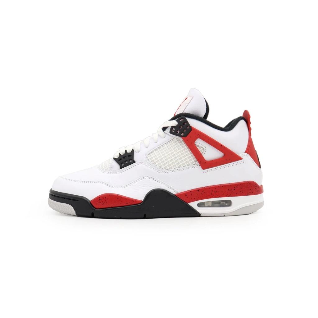 DH6927-161 Nike Air Jordan 4 Retro Red Cement Fire Black Neutral Grey (Men's)
