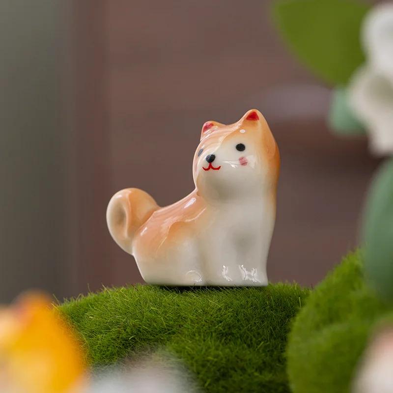 Japansk Shiba Inu Ätpinnshållare Djurserie Keramiska Bordsdekorationer Hem Kök Skedstöd Söta Tepets