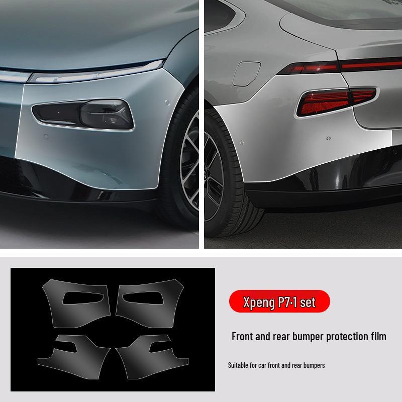XPeng P7 TPU Vorgeschnittene Transparente Schutzfolie für vordere und hintere Stoßstange