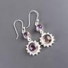 Natural Ametrine Gemstone 925 Sterling Silver Jewelry Handmade Earrings 1.80" EE-13-22