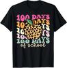 Retro 100 Days Of School Leopard Teacher Fun Unisex T-Shirt
