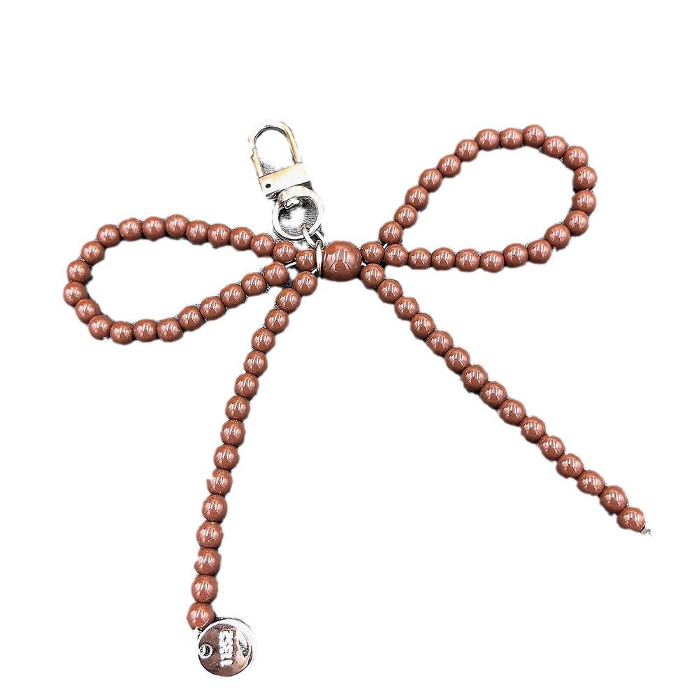 Portachiavi con Ciondolo a Forma di Fiocco d'Amore Placcato Argento per Telefoni - Raffinato Piccolo Accessorio Regalo