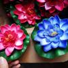 1pc EVA Artificial Lotus Flowers with Lily Pads - Floating Foam Pond Plants for Aquarium, Pool, Water Garden Decoration