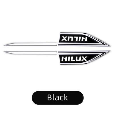 2 piezas/juego para guardabarros de coche Toyota Hilux, pegatinas de metal para exterior, calcomanías decorativas, accesorios de modificación del emblema del coche