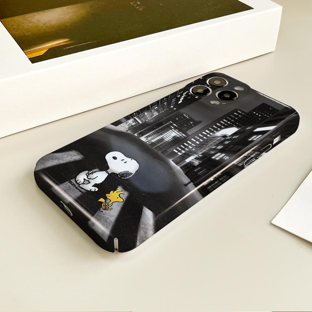 MINISO Cute S-Snoopy Dog Phone Case For IPhone 16 15 14 13 12 11 Plus Pro Max Mini All-inclusive Tough Personalized Cover