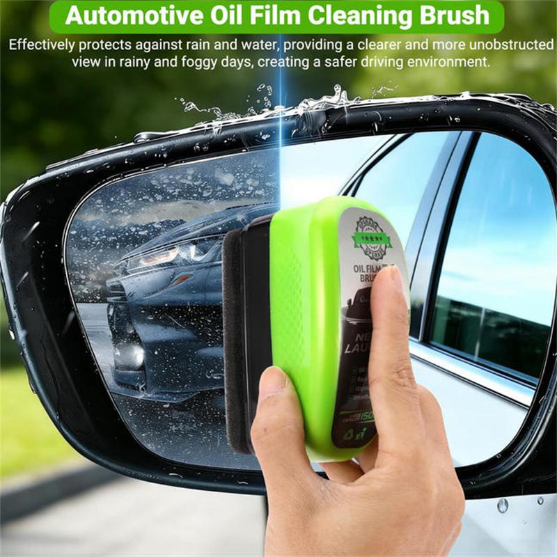 150ml Car Glass Oil Film Remover Automotive Glass Sponge Cleaning Brush Front Inner Windshield Glass Oil Film Cleaner For Car