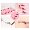 European & American Fox-Eye Slanted False Eyelashes, Dense & Curled, Synthetic Fiber Half Lashes - 10 Pairs