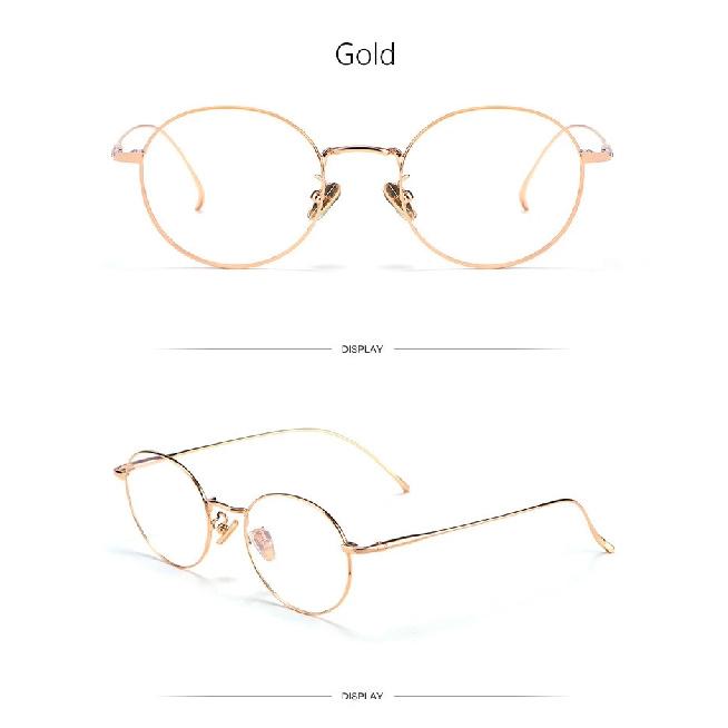 Pure Titanium Round Retro Glasses Frame Full Frame Myopia Glasses Men And Women Fashion Prescription Spectacles Frames 3216