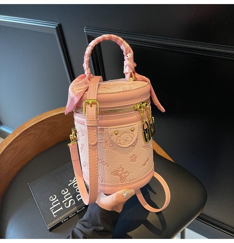 

Нишевая сумка женская весна-лето новая модная на плечо сумка-мессенджер женская высококлассная мини-сумка-ведро розовый