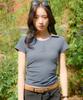 SALON DE YOHN Collar Point Slim Fit T_ Navy