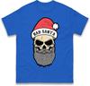 Bad Santa Skull Funny Christmas Tshirt Dark Beard Santa Xmas Family Gift Top