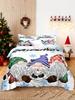 Comforter 3Pcs/Set Christmas Reindeer Snowman Bedding Set Includes 1 And 2 S Soft And Skin-Friendly