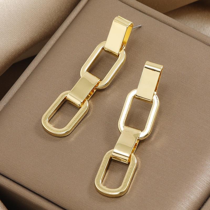 Retro Multi-Layer Alloy Round Dangle Earrings for Women - Trendy Party Jewelry