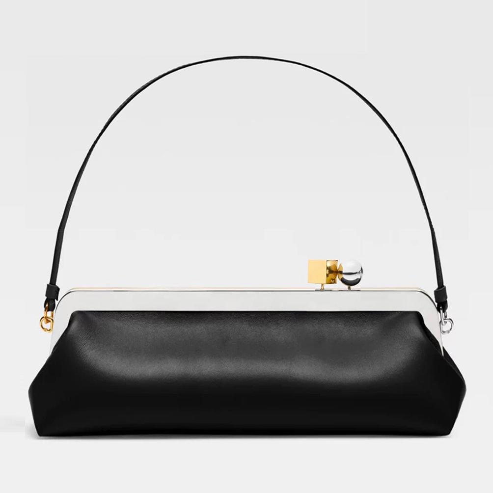 Luxury Kisslock Clip Clutch Ladies Evening Bags for Women Handbags Fashion Designer Shoulder Bag Frame Wedding Purses Pouch