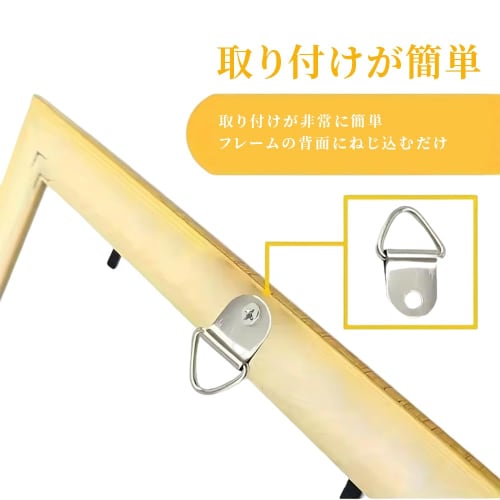 TUDOUZZZ Gold Triangular Hanging Hooks, Set of 100, Picture Frame Hooks with Wood Screws for Hanging Picture, Clock, and Photo Frames, 22 X 10mm, with