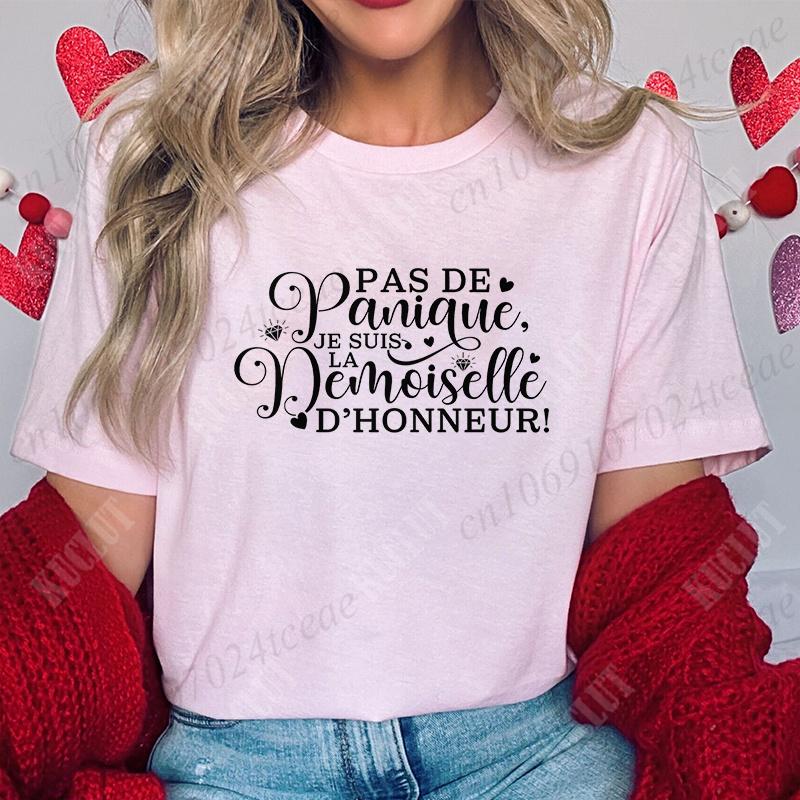 Humor French Bachelorette Party T-Shirt Girls Single Farewell Tees Team Evjf Future Bride Shirt Funny Bridal Shower Wedding Tops