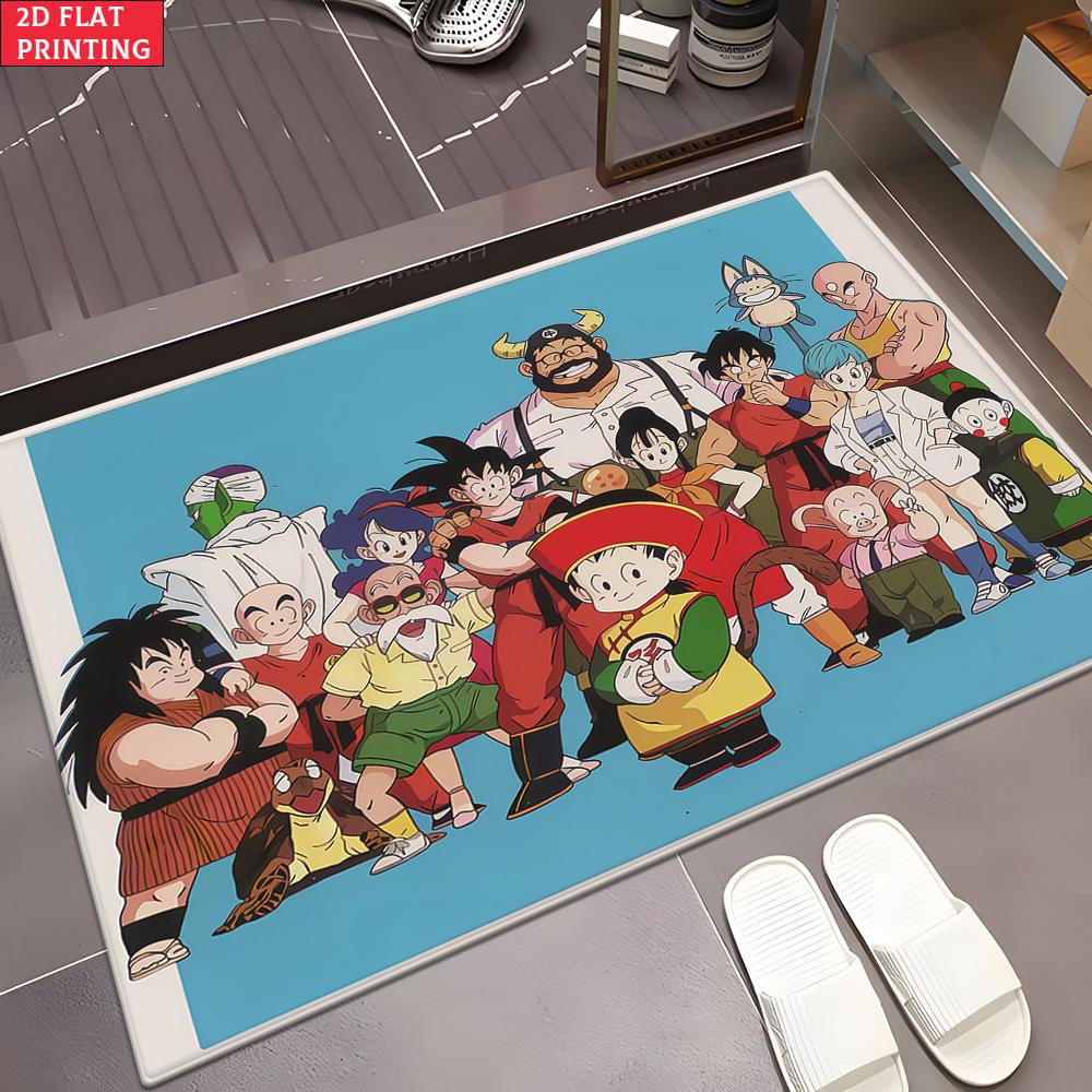 Anime Classic Character Group Doormat,2D Non-slip Floor Mat,Entrance Rug for Car Bathroom Living Room Kitchen Home Decor Gift