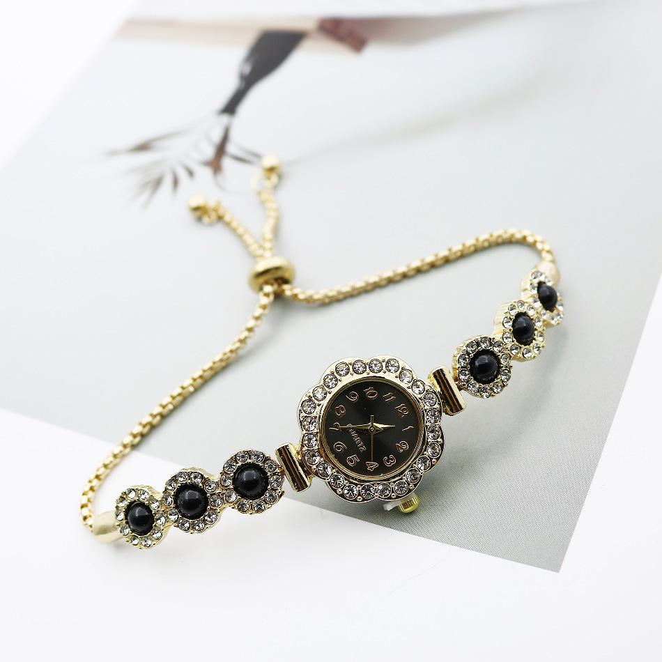 TikTok Colorful Rhinestone Ladies Bracelet Quartz Watch