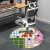 1pc Plaid Patterns Chair Carpet for Office - Durable, Ideal for Chair Mats, Stylish & Functional Decorative Rug yy260130058