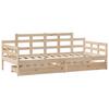 Daybed with Drawers 90 X 190 Cm Solid Pine Wood