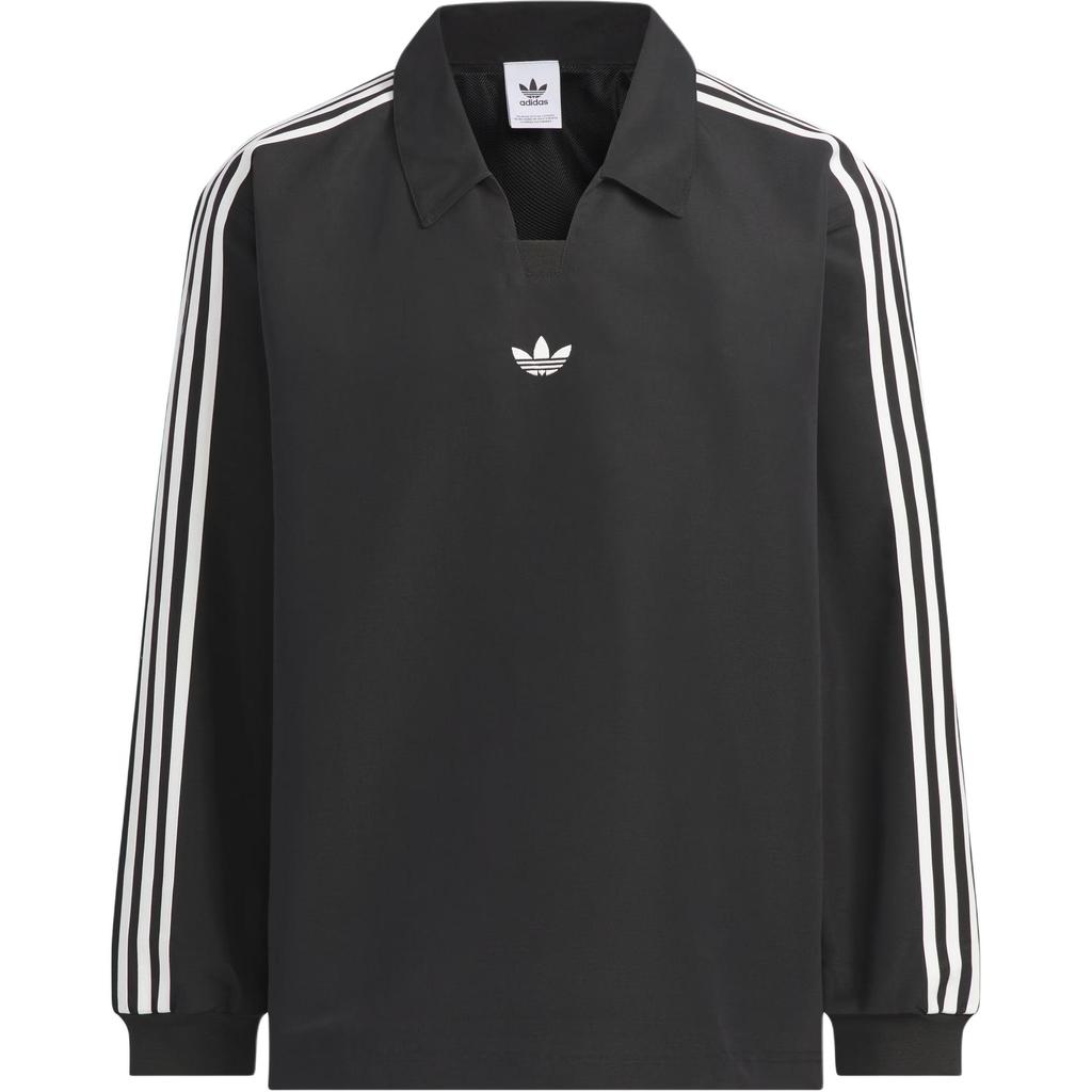 Adidas Originals Rugby Brand Logo Three Stripes Sports Long Sleeve Polo Shirt Unisex Polo Shirts KF9602