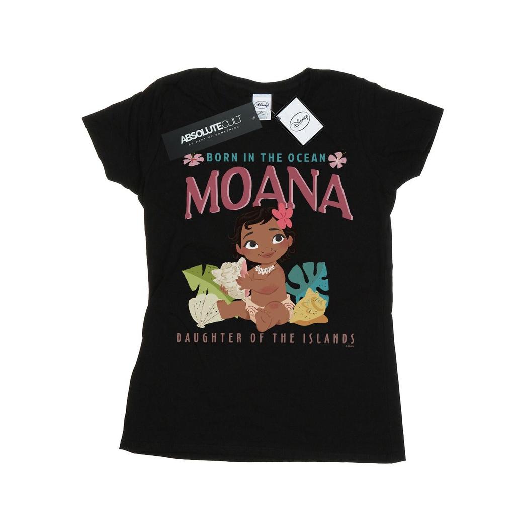 Disney Womens/Ladies Moana Born In The Ocean Cotton T-Shirt