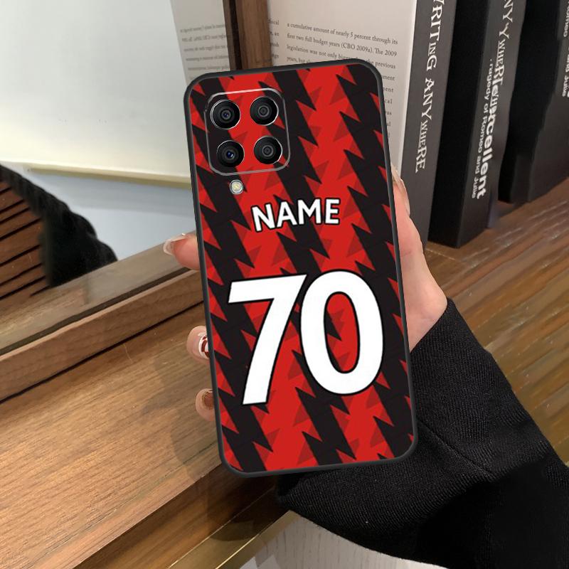 

Чехол с именем и номером для футбола для Samsung Galaxy M32 M52 M12 M22 M13 M23 M33 M53 M14 M34 M54 M31 M51 M20 M31s M30s Samsung M21