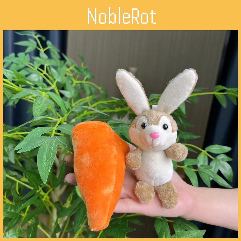 Rabbit Plush Lovely Backpack For Kids With Soft Short Fur Keychain And