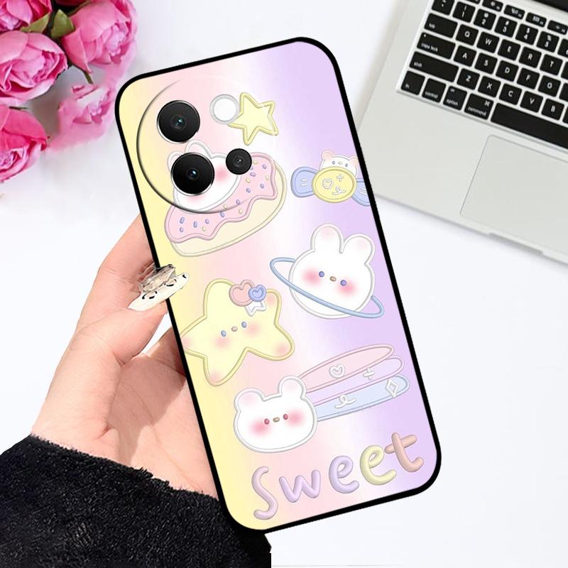 

Cases For Vivo V40 Lite 5G Coque Bumper For vivo V40Lite Fashion Pattern Soft Silicone TPU Matte Phone Cover V 40 Lite Fundas For Vivo V40 Lite(EU