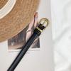 Soft Minimalist Chic Leather Waist Belt For Women In Black And Tan Color Options