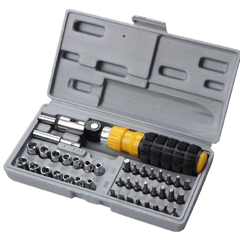 AEE2-41-Piece Multifunctional Screwdriver Set Tool Screwdriver Socket Wrench Combination Socket Wrench