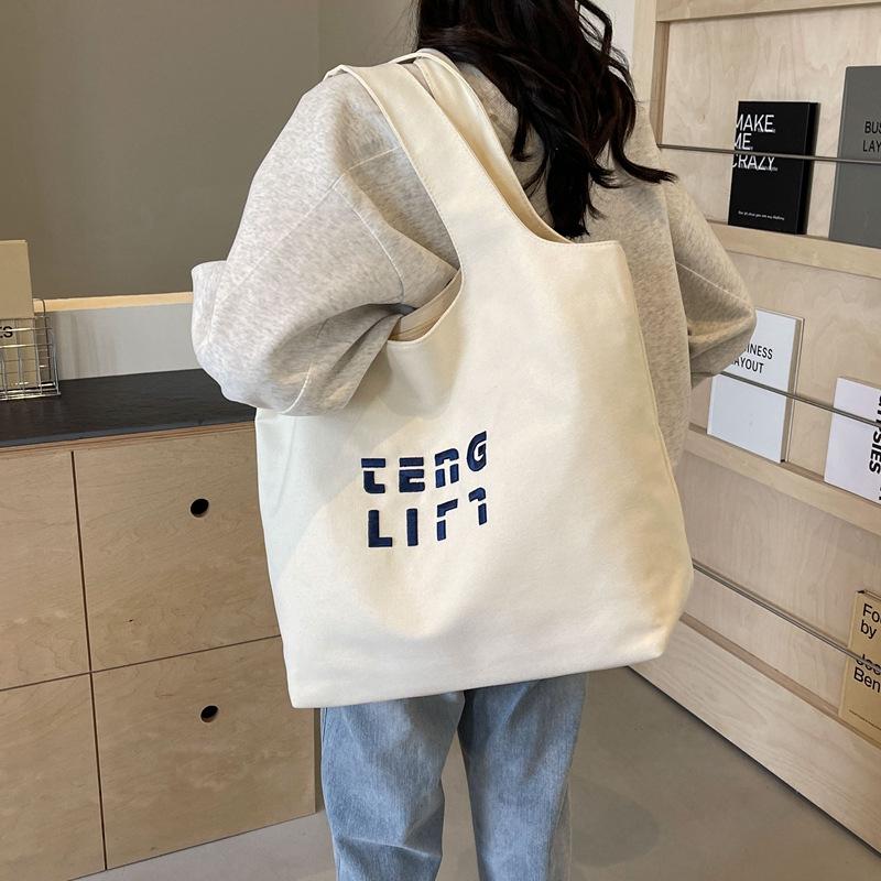 Koreanische lässige große Tragetasche: Damen 2025 Vielseitige Literarische Umhängetasche