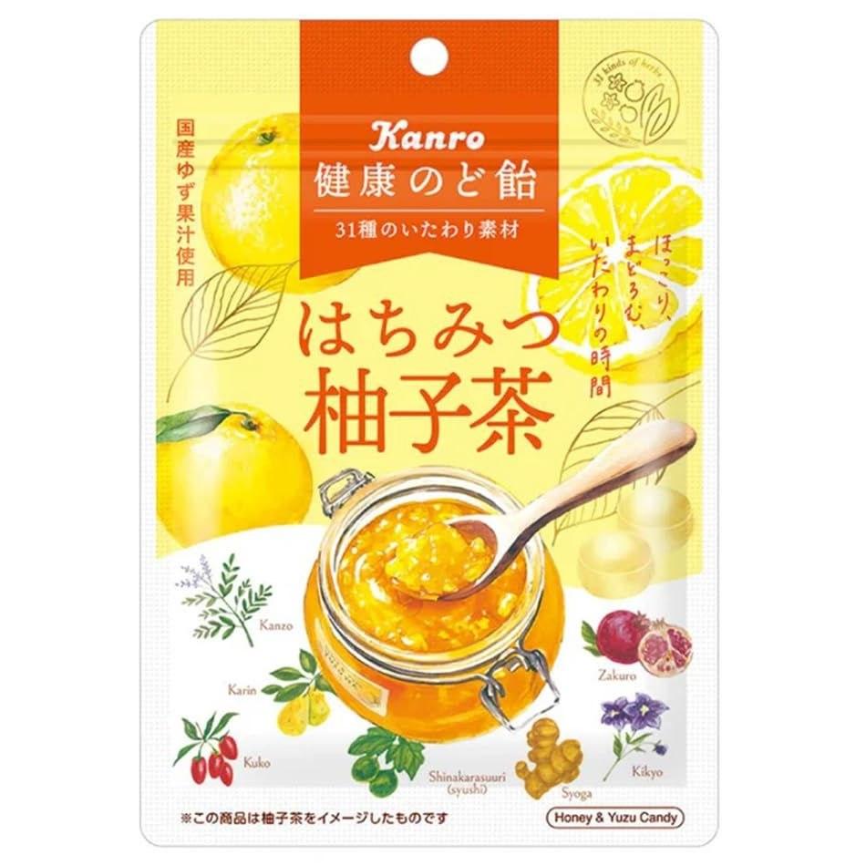 Kanro Health Throat Candy Honey Yuzu Tea 80g8 Pieces