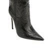 Fashion Women's new pointed pattern material with sexy temperament, slim heels, pointed toes and calves, nightclub fashion short boots