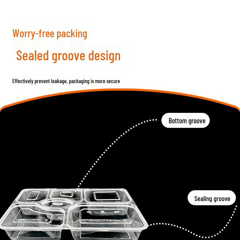 WL Disposable 6-Compartment Microwaveable Food Container