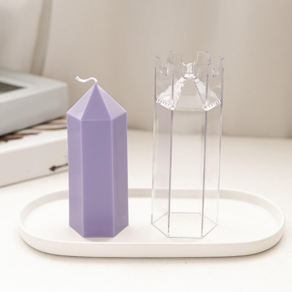 Hexagonal Candle Molds Clear Acrylics Candle Molds Candle Making Tool Handmade Soap Molds for Handmade Candle Art Craft