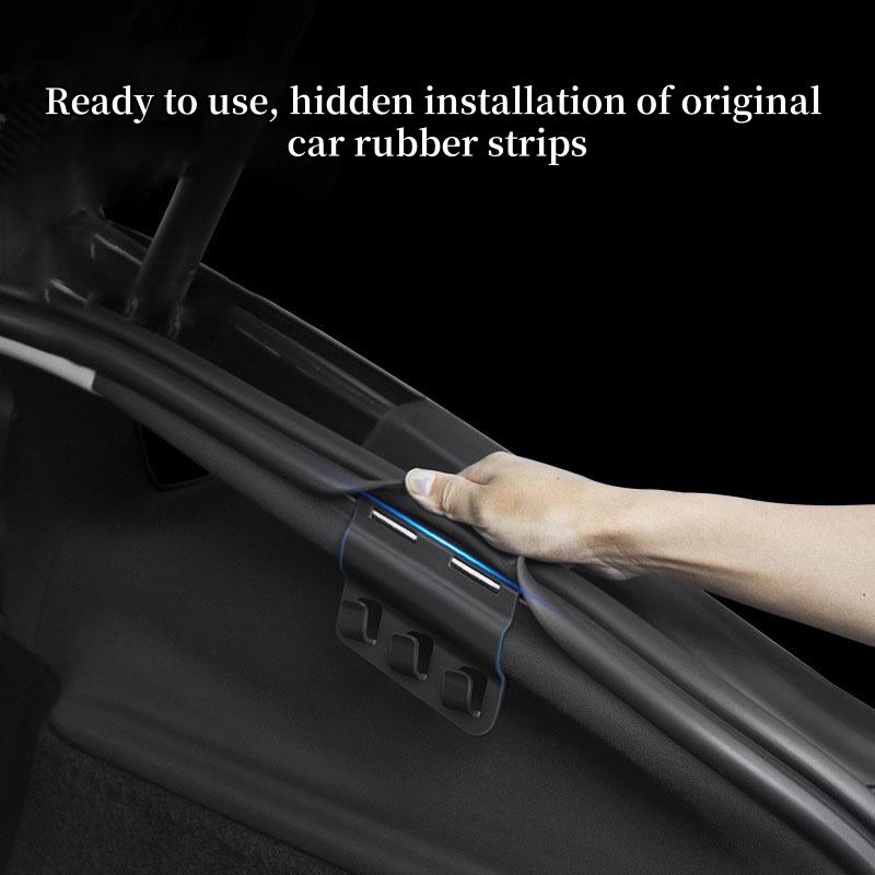 For Tesla Model Y Juniper 2025 Rear Trunk Hook Up ABS Trunk Grocery Bag Holder Storage Hooks Multi Hook Design Car Accessories