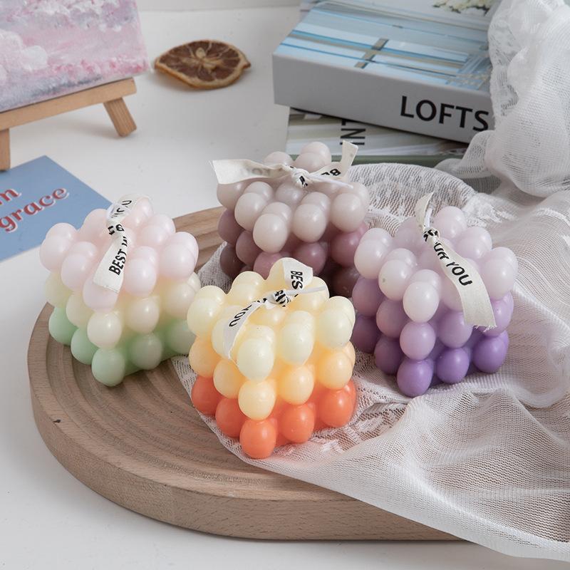DIY Gradient Love Rubik's Cube Aromatherapy Candle Creative Aromatherapy Wedding Gift Ins Style Candle Ornament